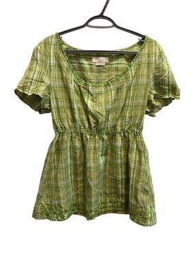 Vintage Y2K Point Zero plaid babydoll top